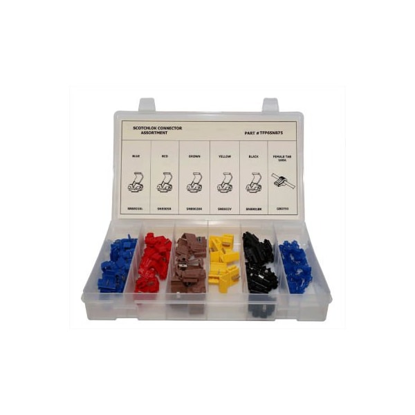 Titan Fasteners 75 PC Electrical Scotch Lock Terminal Assortment TFP6SNB75 - main